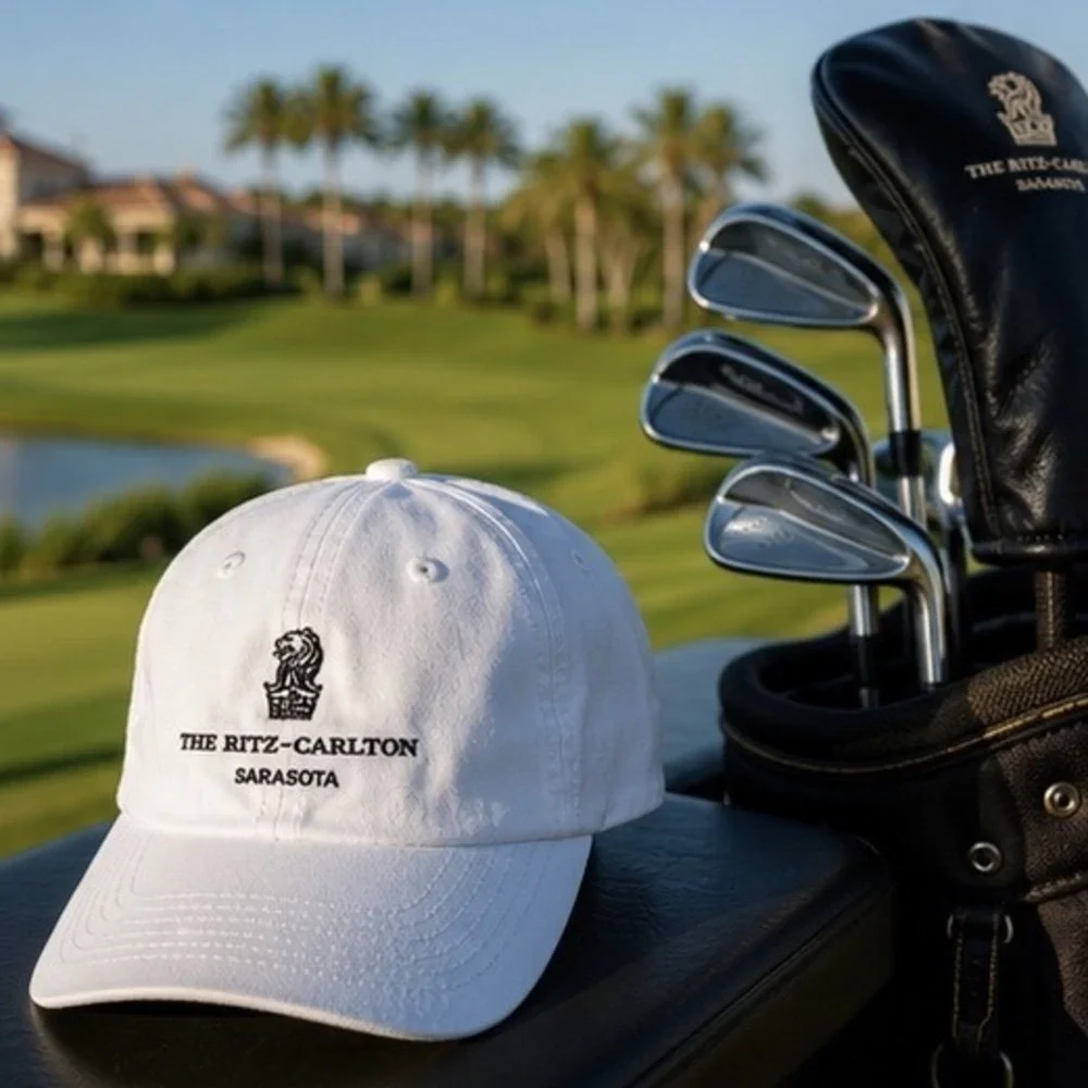 Imperial The Ritz-Carlton Sarasota White Performance Baseball Cap Hat Y210P